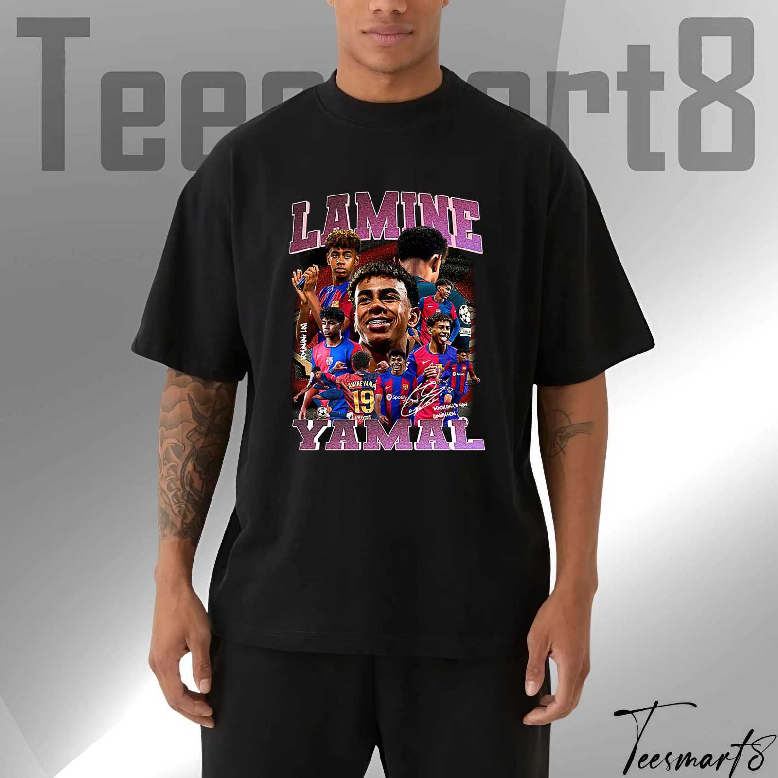 Lamine Yamal Legacy Tee – Bootleg Vintage 90s Soccer Shirt